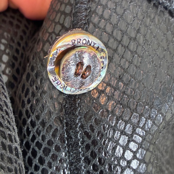 Vintage 90s Fendi Pellicce Moda Pronto Black Oversized Shearling Coat Size 38 M - Picture 5 of 17